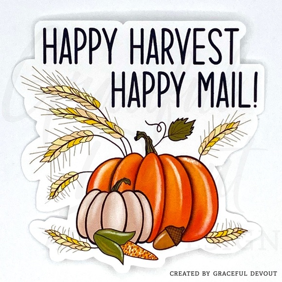 Happy Harvest Happy Mail!- 2" (inches) (48ct.) [GD90-48] - Picture 1 of 3